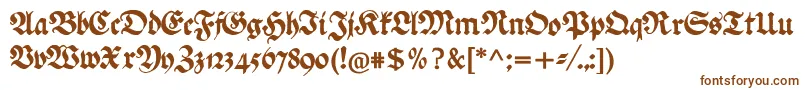 Ehmckefederfraktur Font – Brown Fonts on White Background