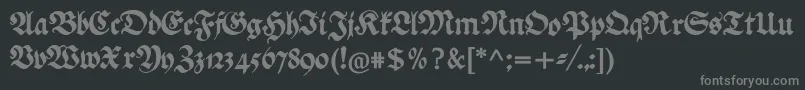 More about Ehmckefederfraktur Font Ehmckefederfraktur Font – Gray Fonts on Black Background
