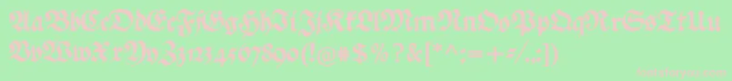Ehmckefederfraktur Font – Pink Fonts on Green Background