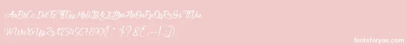 HeartbeatInChristmas Font – White Fonts on Pink Background