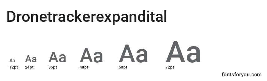 Размеры шрифта Dronetrackerexpandital