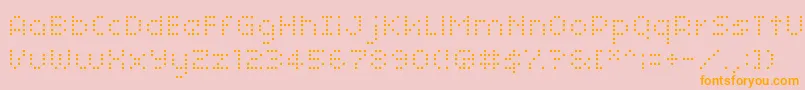 Smirnof Font – Orange Fonts on Pink Background