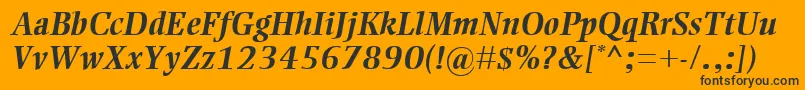 EllingtonMtBolditalic Font – Black Fonts on Orange Background