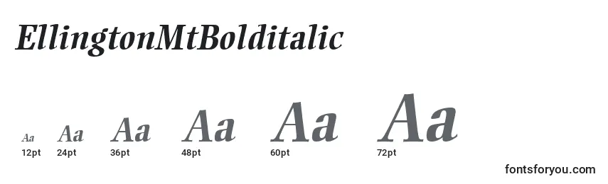EllingtonMtBolditalic Font Sizes