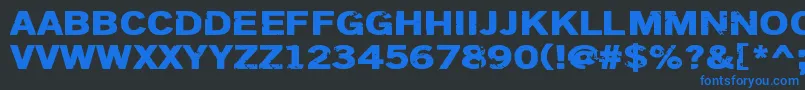 Dsiodrer Font – Blue Fonts on Black Background