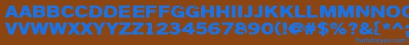 Шрифт Dsiodrer – синие шрифты на коричневом фоне