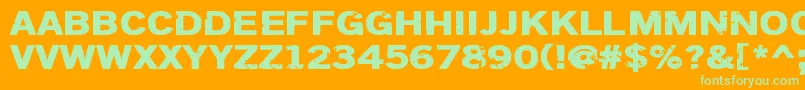 Dsiodrer Font – Green Fonts on Orange Background