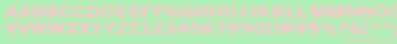 Dsiodrer-fontti – vaaleanpunaiset fontit vihreällä taustalla