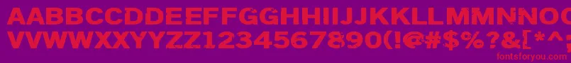 Dsiodrer Font – Red Fonts on Purple Background