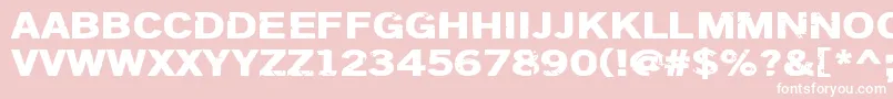 フォントDsiodrer – ピンクの背景に白い文字