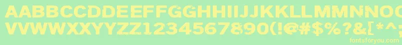 Dsiodrer Font – Yellow Fonts on Green Background