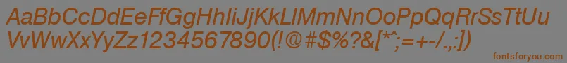 OlympiaSerialRegularitalicDb Font – Brown Fonts on Gray Background