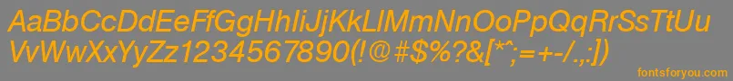 OlympiaSerialRegularitalicDb Font – Orange Fonts on Gray Background