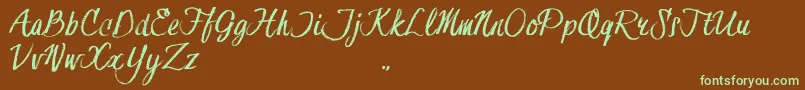 HessterMoffettTrial Font – Green Fonts on Brown Background