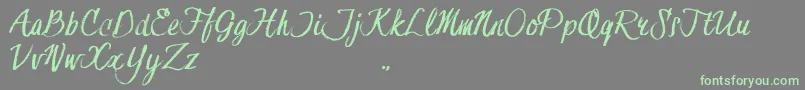 HessterMoffettTrial-Schriftart – Grüne Schriften auf grauem Hintergrund