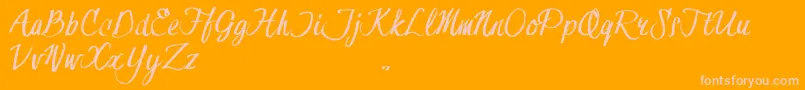 HessterMoffettTrial Font – Pink Fonts on Orange Background