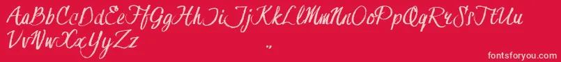 HessterMoffettTrial Font – Pink Fonts on Red Background