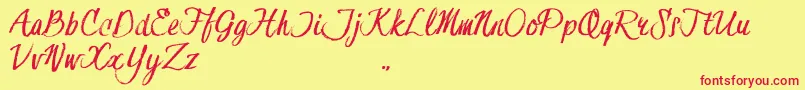 HessterMoffettTrial Font – Red Fonts on Yellow Background