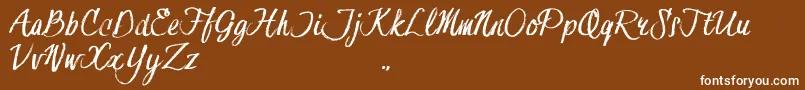 HessterMoffettTrial Font – White Fonts on Brown Background