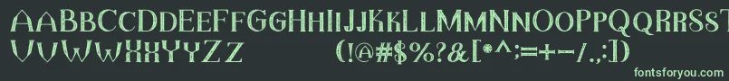 フォントTheDarkTitanVintage – 黒い背景に緑の文字