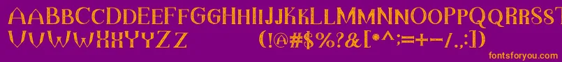 TheDarkTitanVintage Font – Orange Fonts on Purple Background