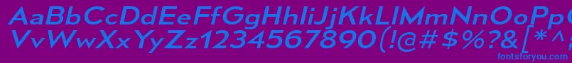 MesmerizeExRgIt Font – Blue Fonts on Purple Background