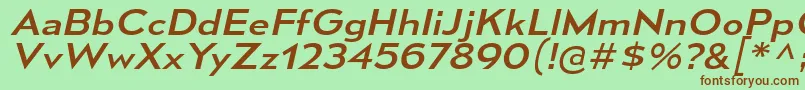 MesmerizeExRgIt Font – Brown Fonts on Green Background