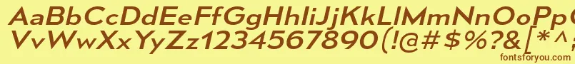 MesmerizeExRgIt Font – Brown Fonts on Yellow Background