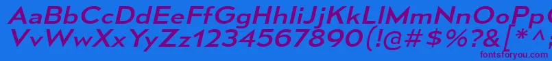 MesmerizeExRgIt Font – Purple Fonts on Blue Background
