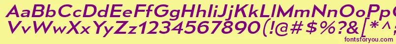 MesmerizeExRgIt Font – Purple Fonts on Yellow Background