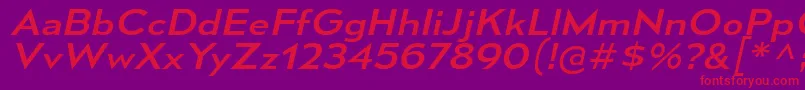 MesmerizeExRgIt Font – Red Fonts on Purple Background