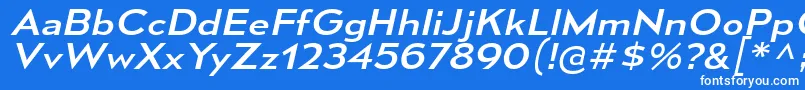 MesmerizeExRgIt Font – White Fonts on Blue Background