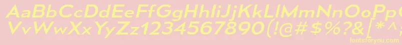 MesmerizeExRgIt Font – Yellow Fonts on Pink Background
