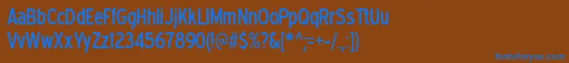 Expresswaycd Font – Blue Fonts on Brown Background