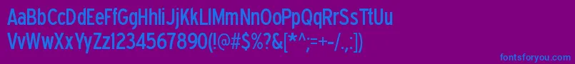 Expresswaycd Font – Blue Fonts on Purple Background