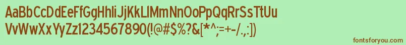 Expresswaycd Font – Brown Fonts on Green Background