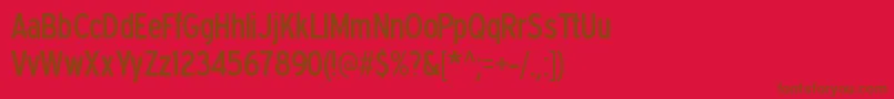 Expresswaycd Font – Brown Fonts on Red Background