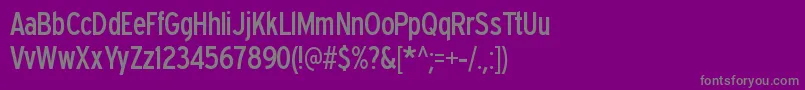 フォントExpresswaycd – 紫の背景に灰色の文字