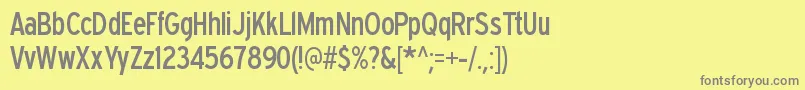 Expresswaycd Font – Gray Fonts on Yellow Background