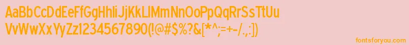 Expresswaycd Font – Orange Fonts on Pink Background
