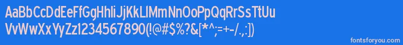 Expresswaycd Font – Pink Fonts on Blue Background