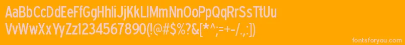Expresswaycd Font – Pink Fonts on Orange Background