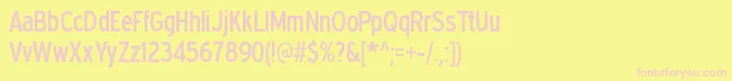 Expresswaycd Font – Pink Fonts on Yellow Background
