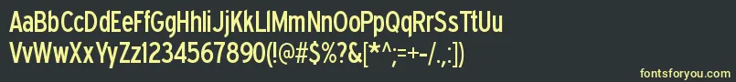 Expresswaycd Font – Yellow Fonts on Black Background