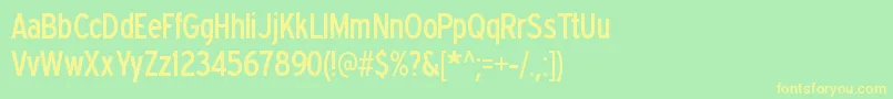 Expresswaycd Font – Yellow Fonts on Green Background