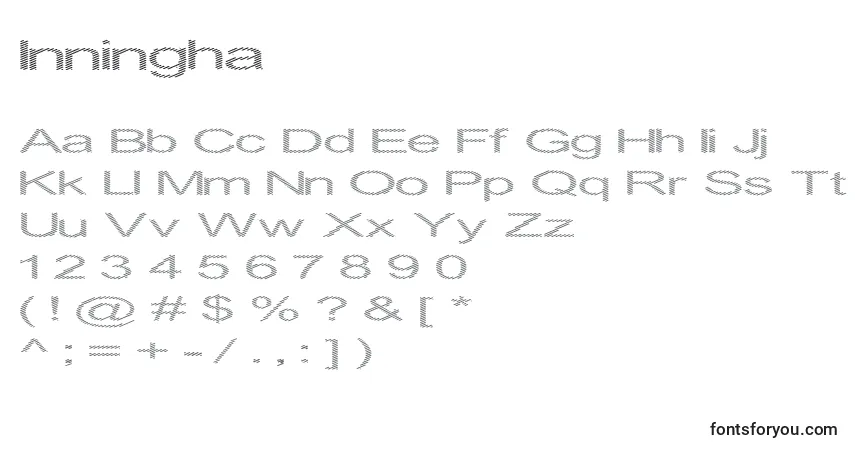 Шрифт Inningha – алфавит, цифры, специальные символы