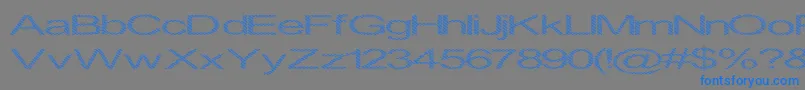 フォントInningha – 灰色の背景に青い文字