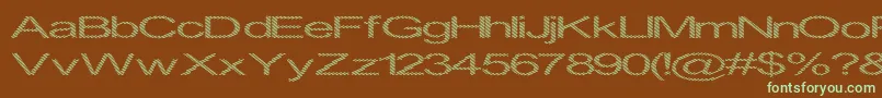 Czcionka Inningha – zielone czcionki na brązowym tle