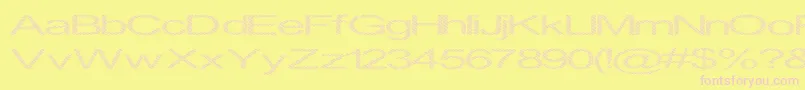 Inningha-Schriftart – Rosa Schriften auf gelbem Hintergrund