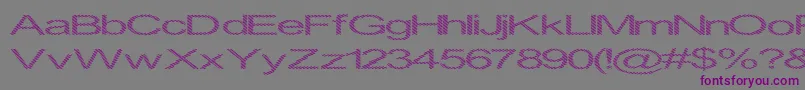 フォントInningha – 紫色のフォント、灰色の背景